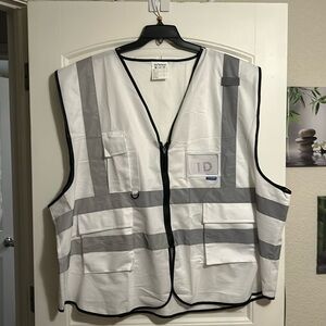 A-SAFETY 6XL-8XL,Hi Reflective Safety Vest with 4 Reflective Strips Pockets